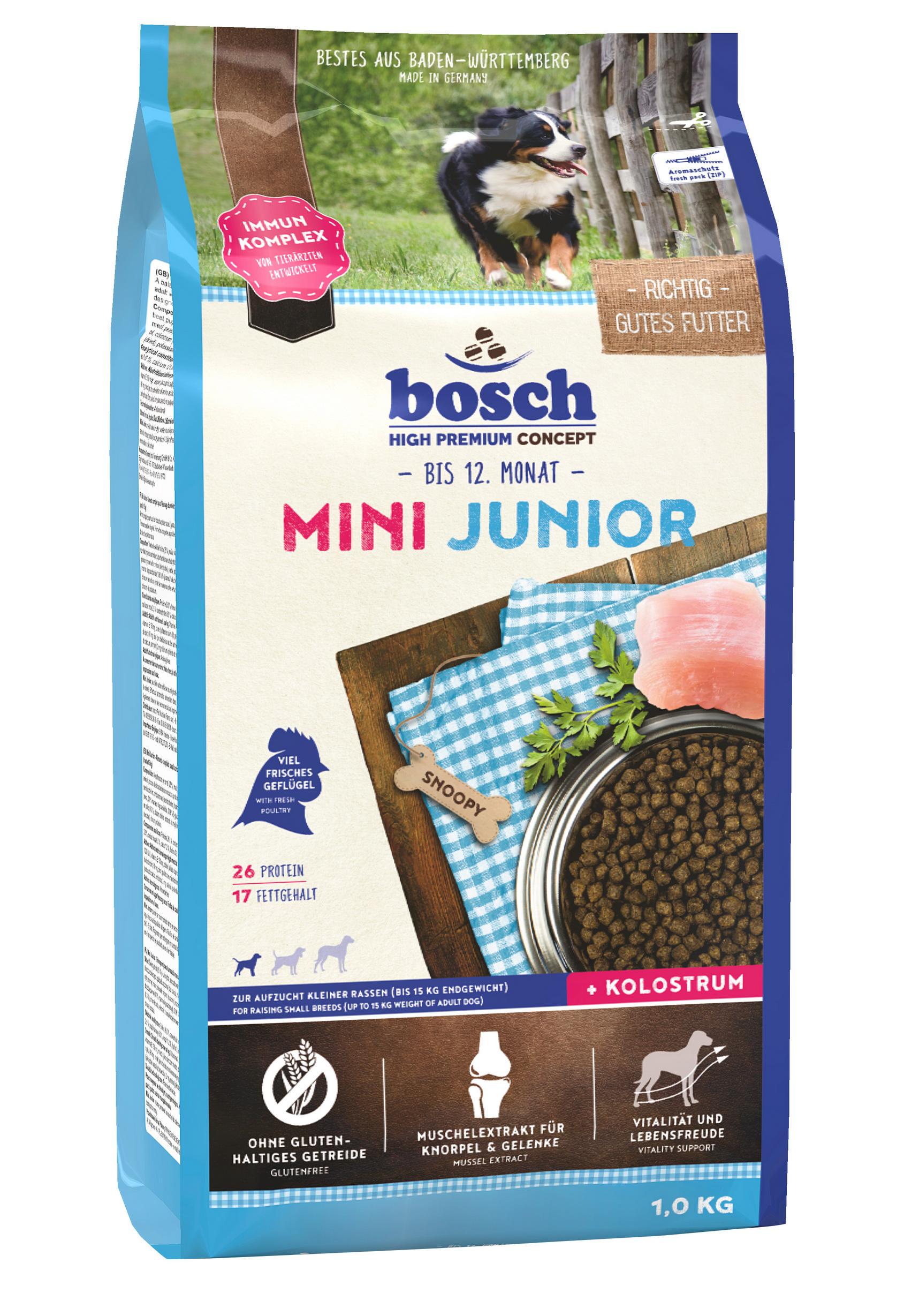 Корм для собак Bosch HPC Mini Junior для щенков малых пород 1 кг
