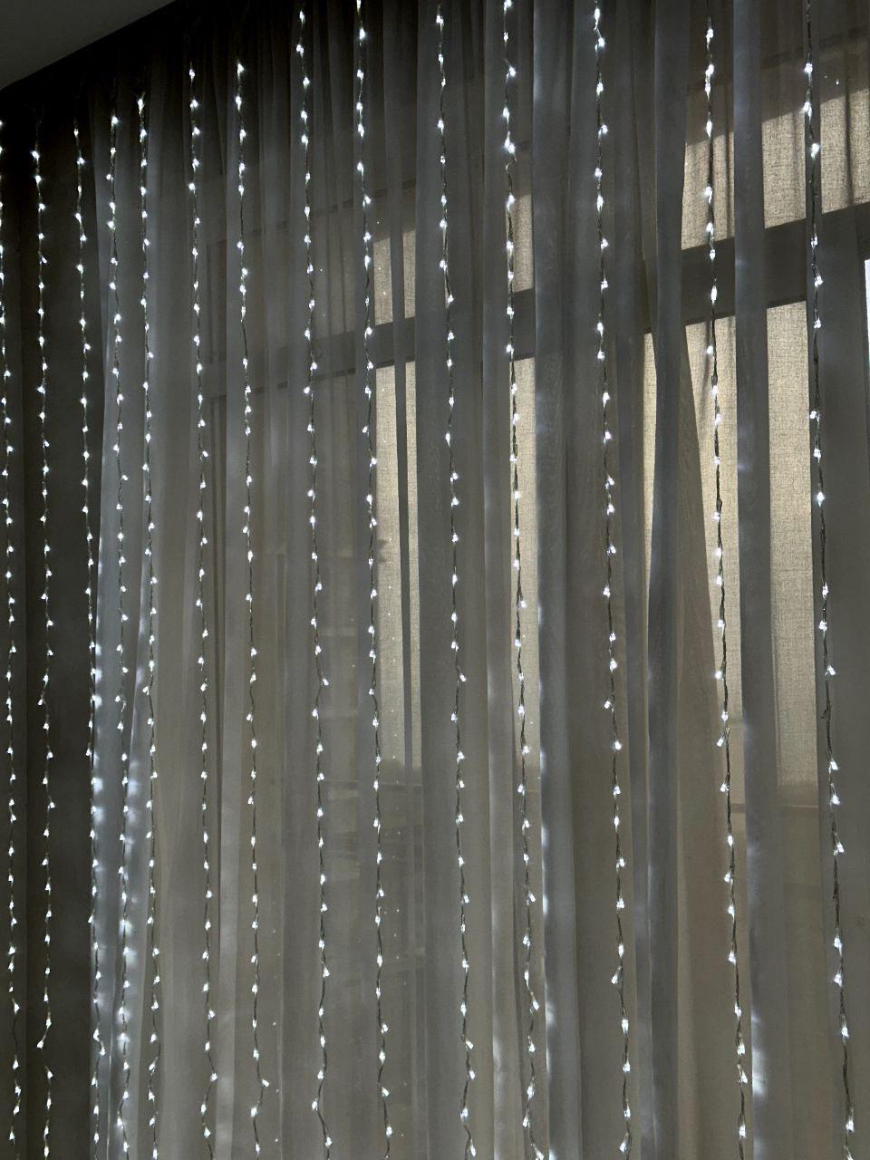 Гирлянда штора Водопад 480 LED 3x3 м Белый холодный (09090) - фото 5