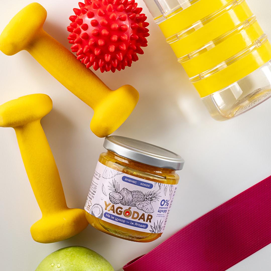 Джем YAGODAR Ананас-Кокос без цукру 840 г 4 шт. (2344975542) - фото 4 Джем YAGODAR Ананас-Кокос без цукру 840 г 4 шт. (2344975542) - фото 4