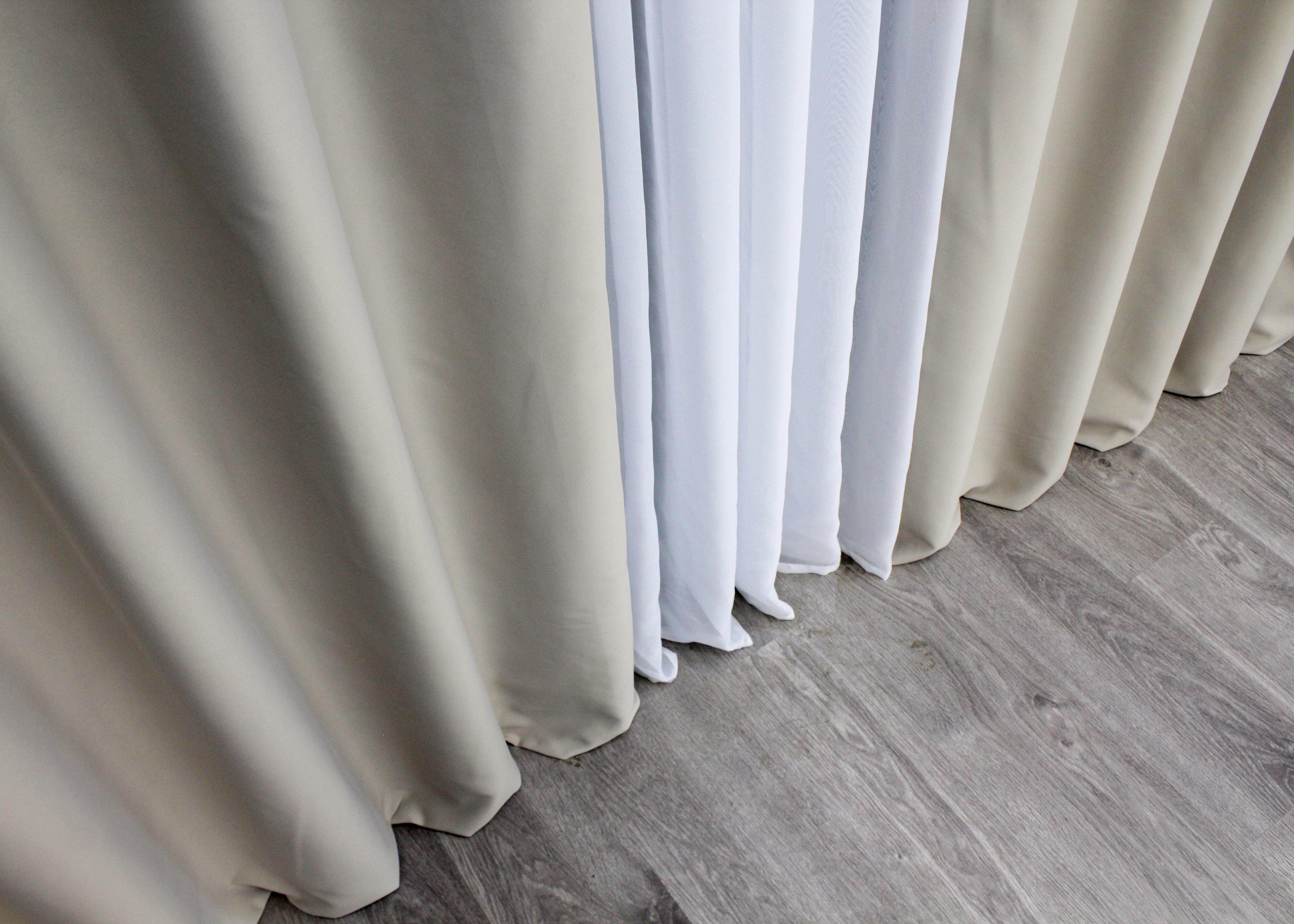 Комплект штор на люверсах VR-Textil Midnight №1672 150х270 см 2 шт. Світло-сірий (37-0220) - фото 10