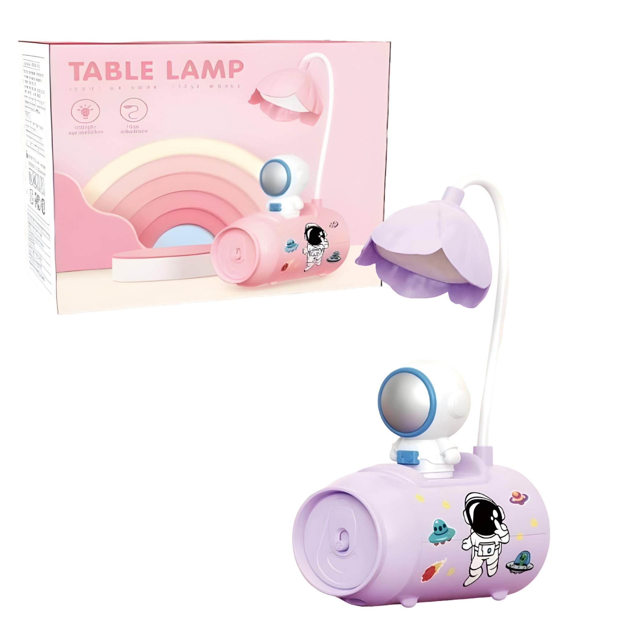 Настольная лампа Космонавт баночка Фиолетовый (348F) - фото 2 Настольная лампа Космонавт баночка Фиолетовый (348F) - фото 2