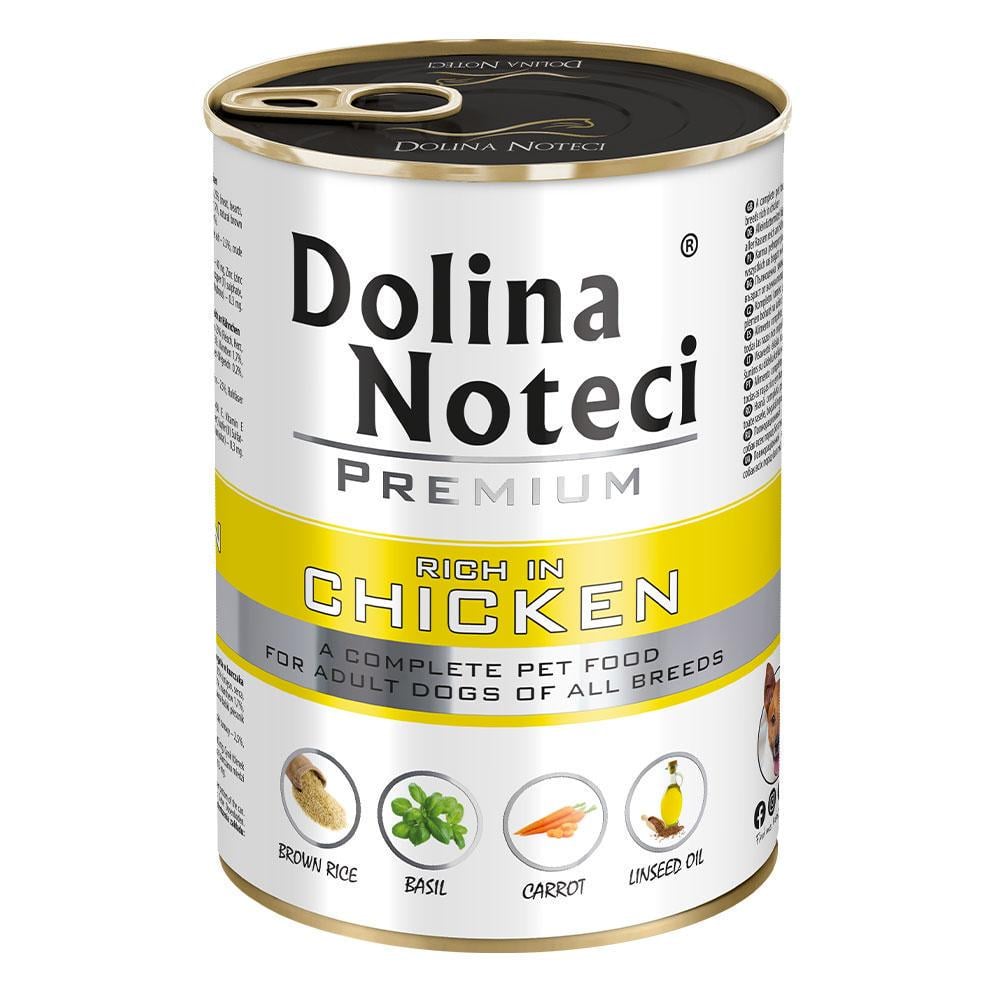 Консерва для собак Dolina Noteci Premium с курицей овощами и рисом 400 г
