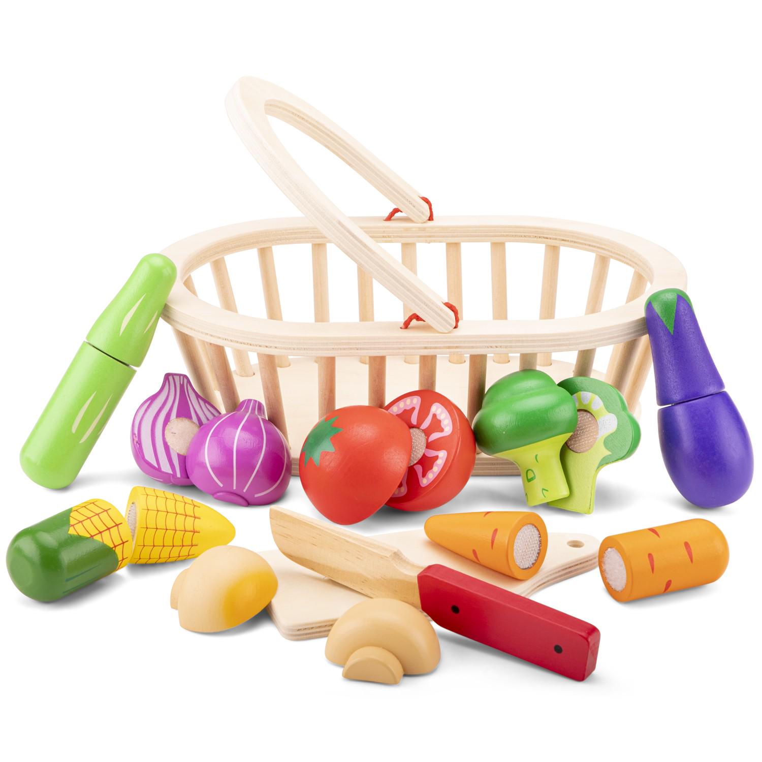 Игровой набор New Classic Toys Корзина с овощами 25,5х16,5х9,3 см