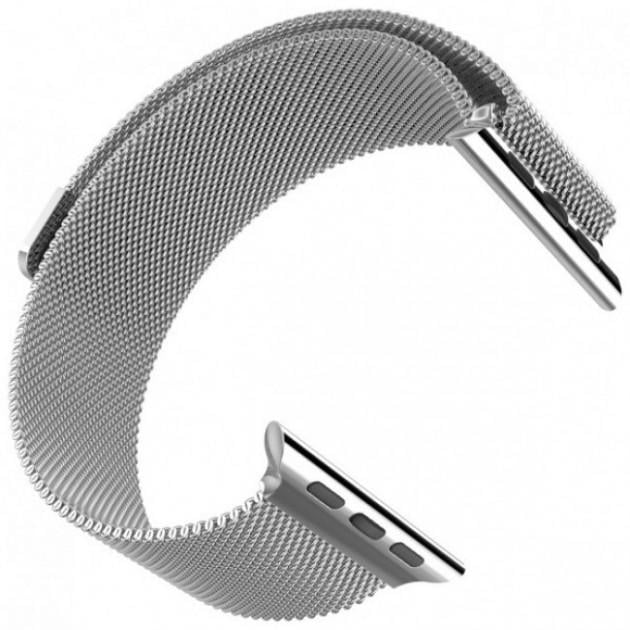 Ремінець Milanese Loop Magnetic Band для Apple Watch 42/44/45 мм Silver