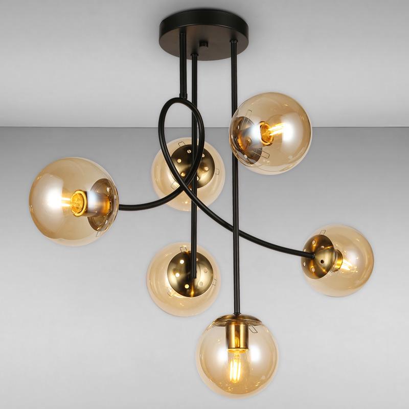 Люстра молекула подвесная Light House LS-17079-6 Черный (16259)