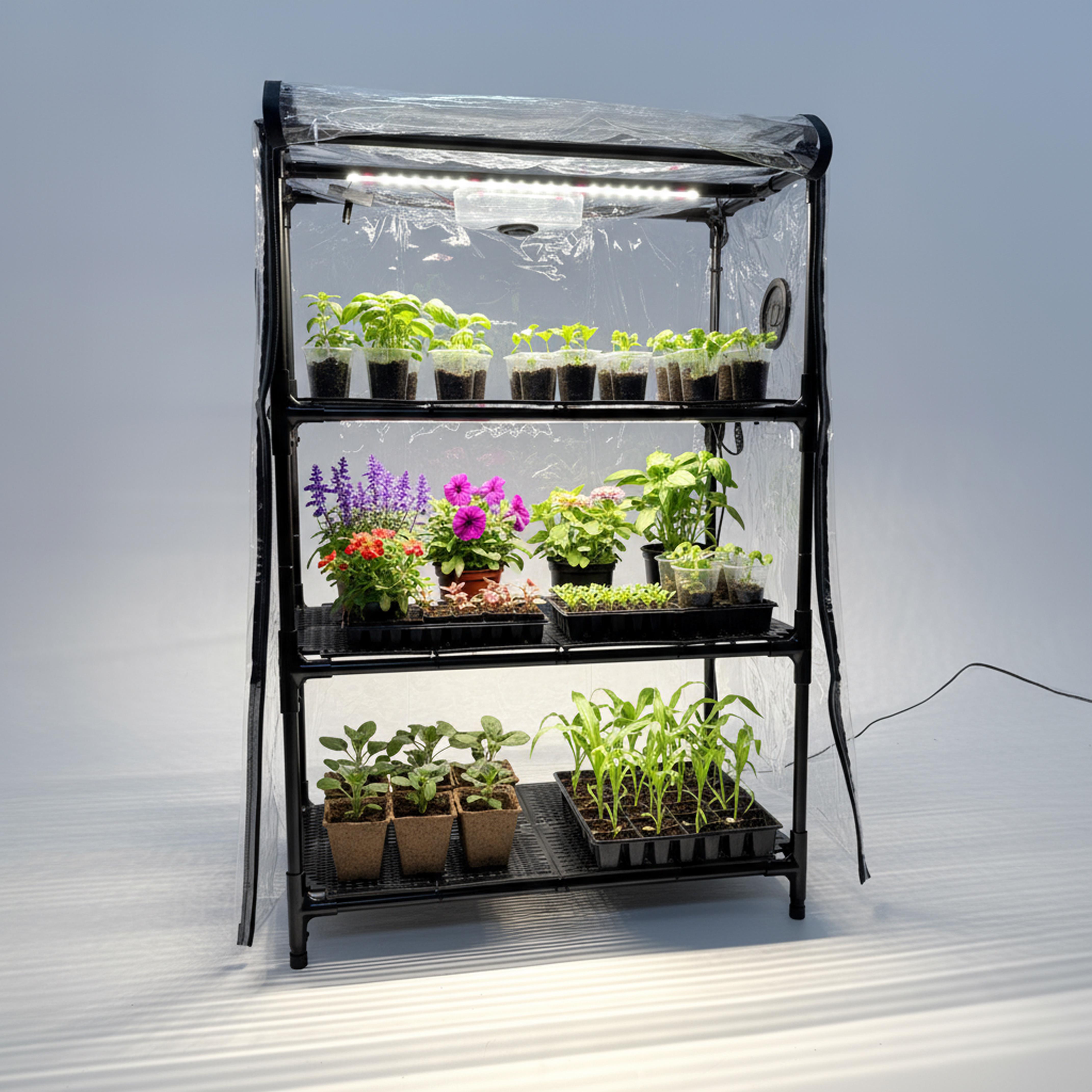 Пророщував для розсади Fogel Plus автоматичний 3х рівневий з фітосвітлом та зволожувачем BIOM (29676850)