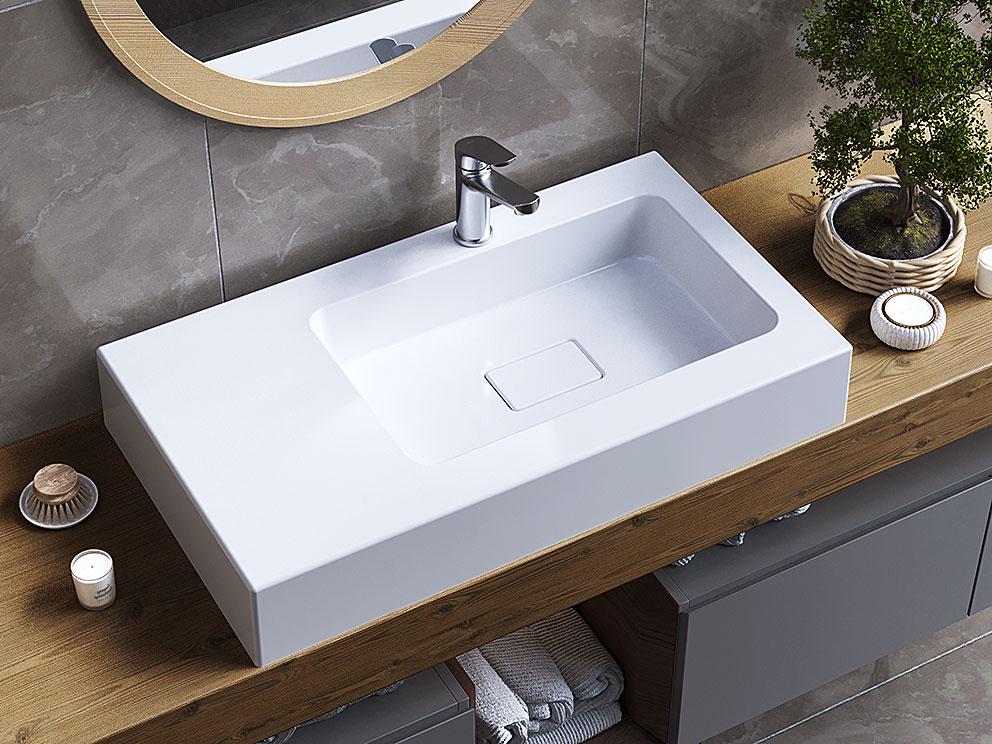 Умивальник накладний Luxor Royal 80 L (701)