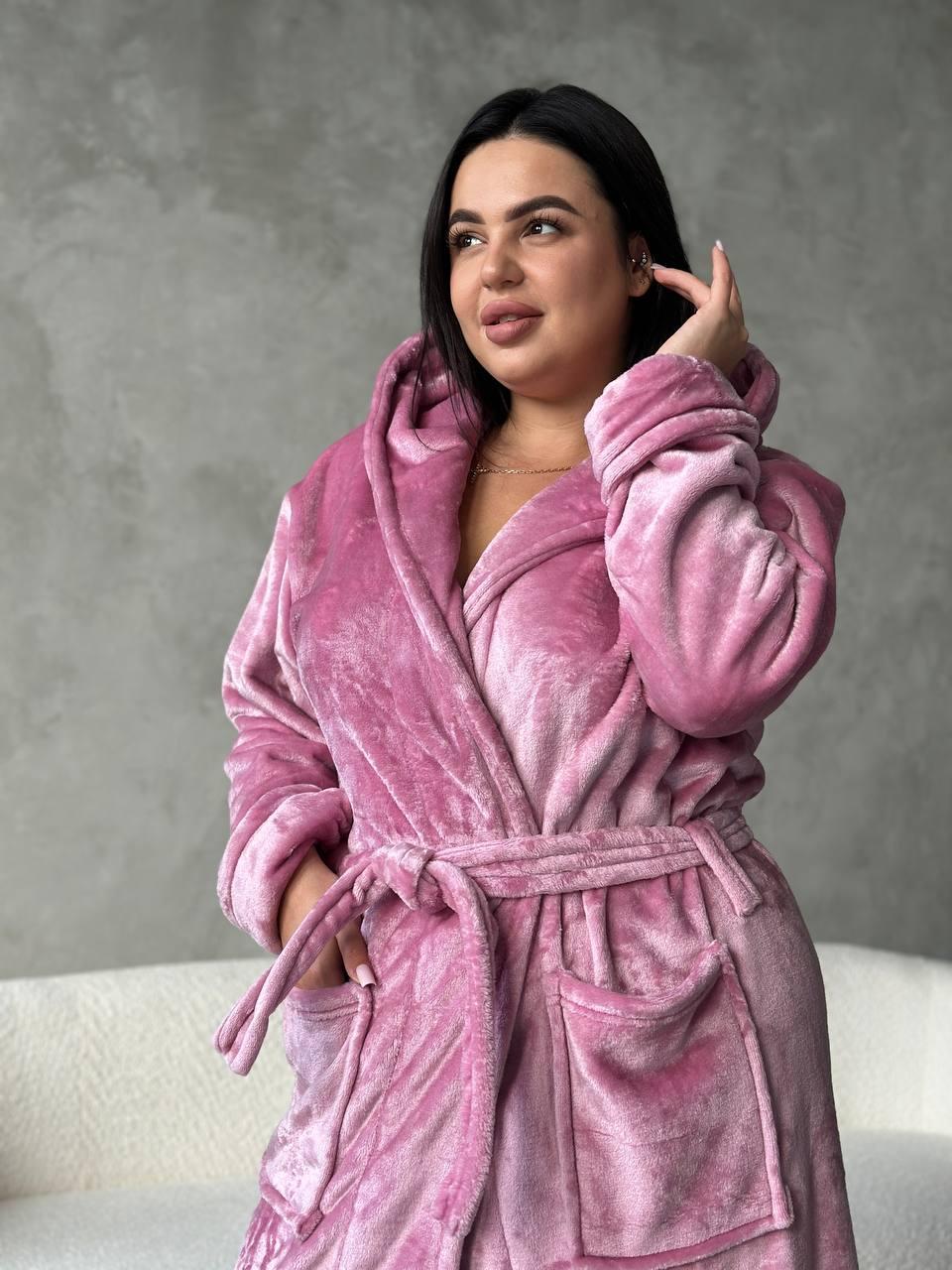 Халат жіночий махровий батал 4XL (3203/4) - фото 4 Халат жіночий махровий батал 4XL (3203/4) - фото 4