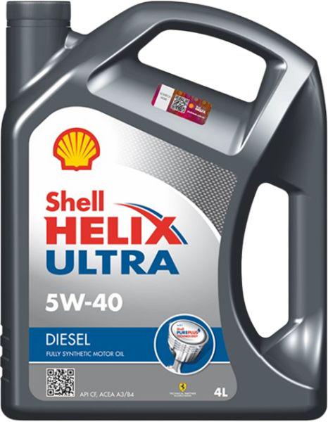 Моторна олива SHELL Helix Ultra Diesel A3/B3/B4 CF 5W-40 4 л (550046645)