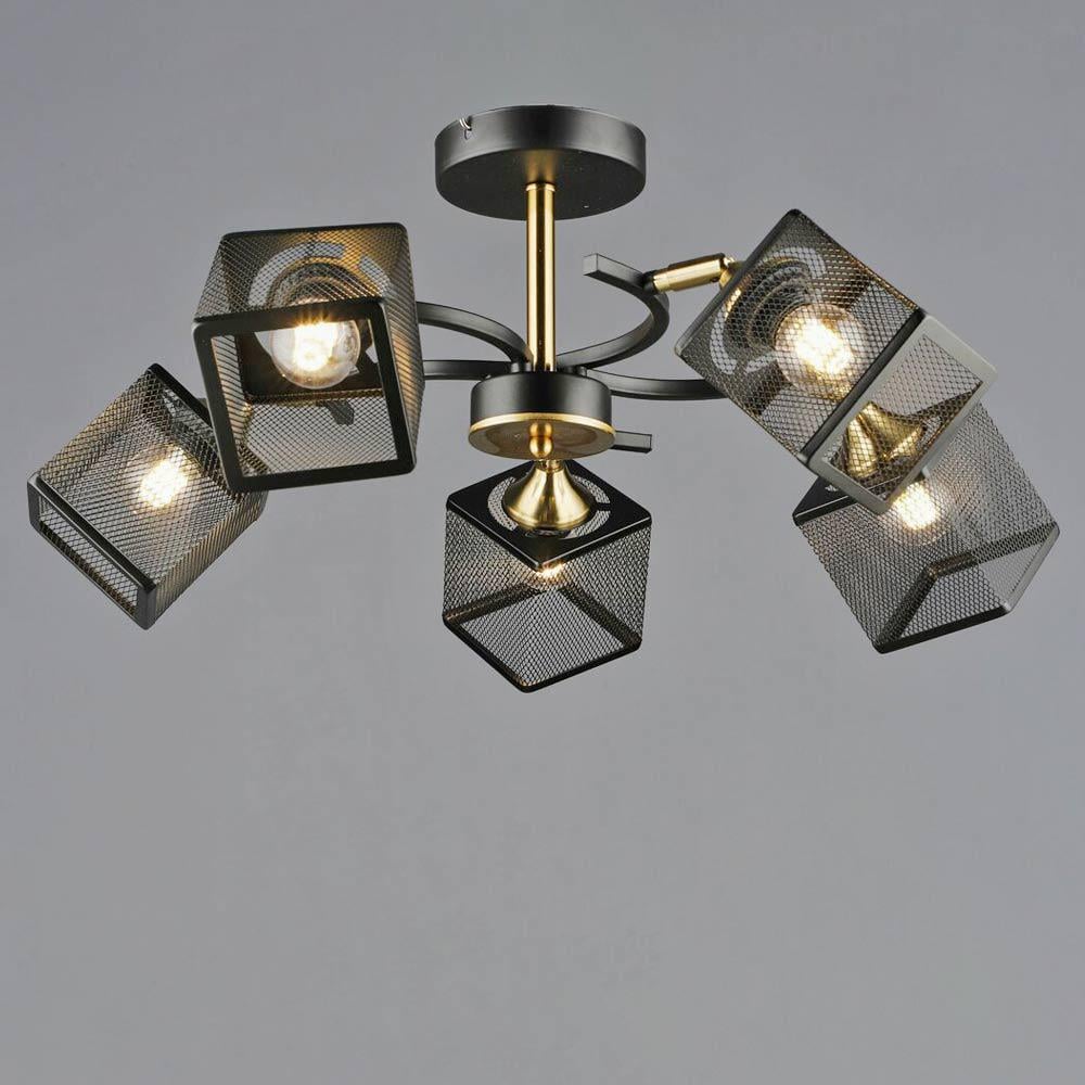 Люстра стельова Light House SRS-20305/5 Чорний/Мідь
