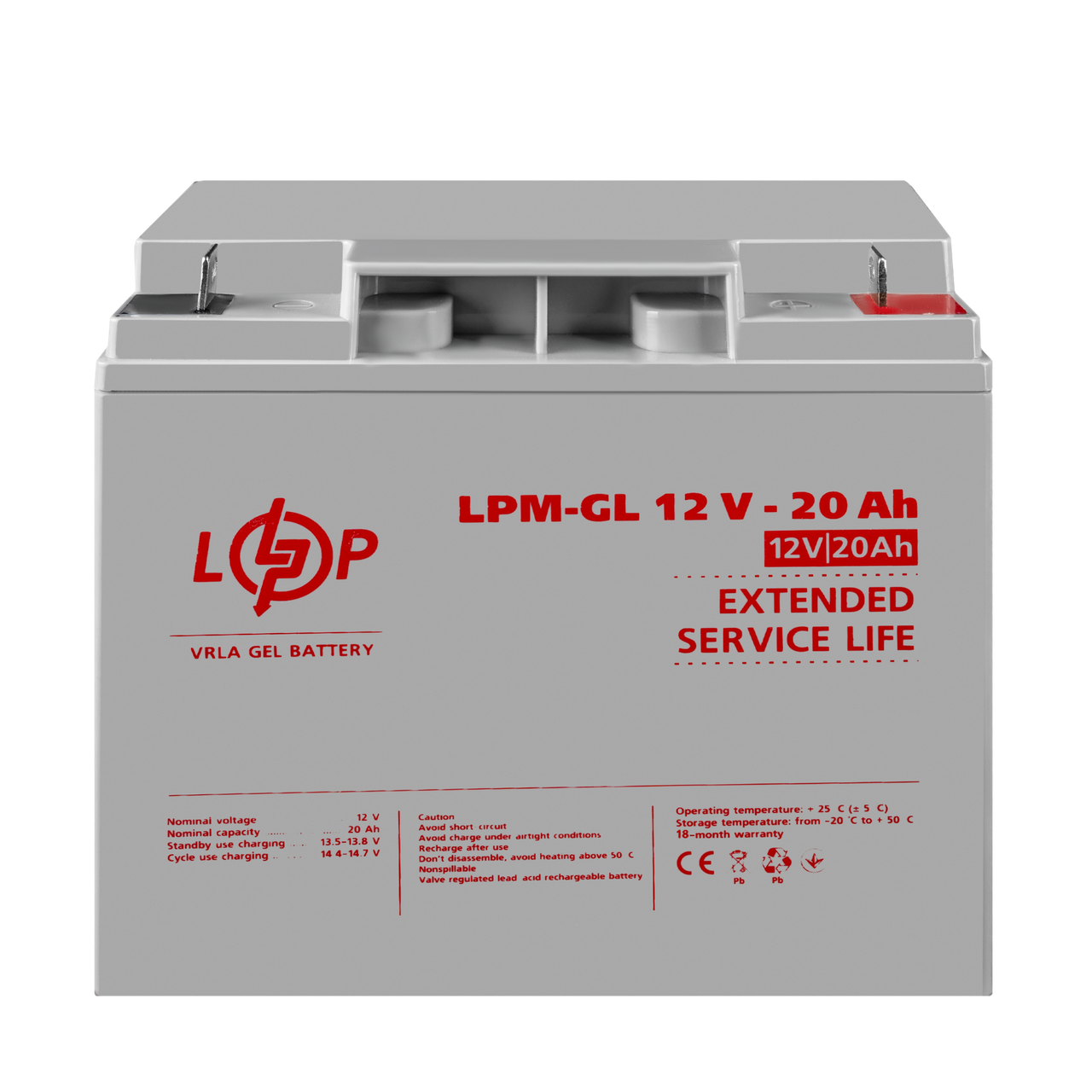 Аккумулятор гелевый LPM-GL 12V-20 Ah - фото 2 Аккумулятор гелевый LPM-GL 12V-20 Ah - фото 2