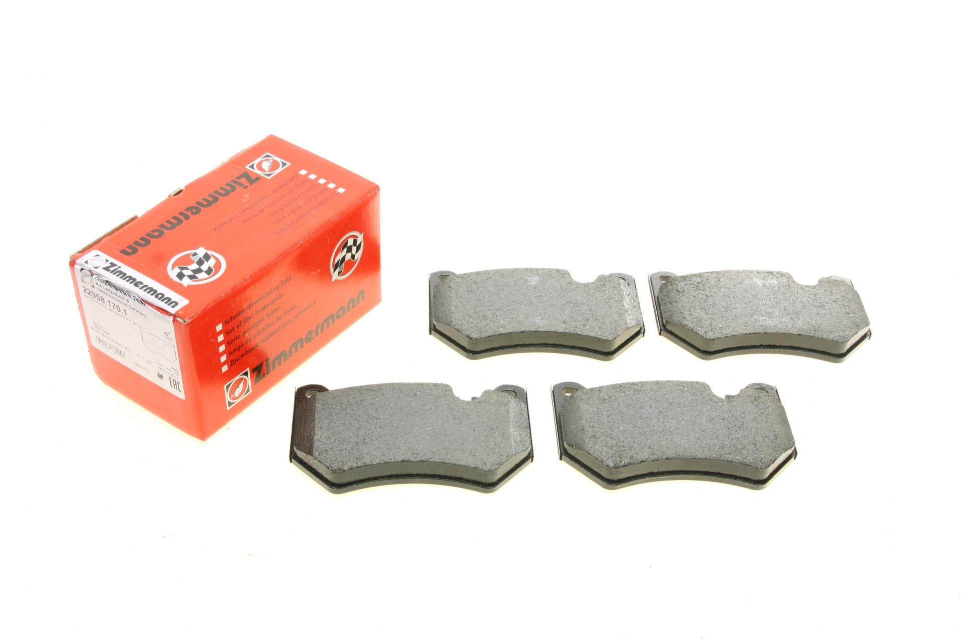 Тормозные колодки передние ZIMMERMANN для Audi Q5 17-Brembo с датчиком (22958.170.1)