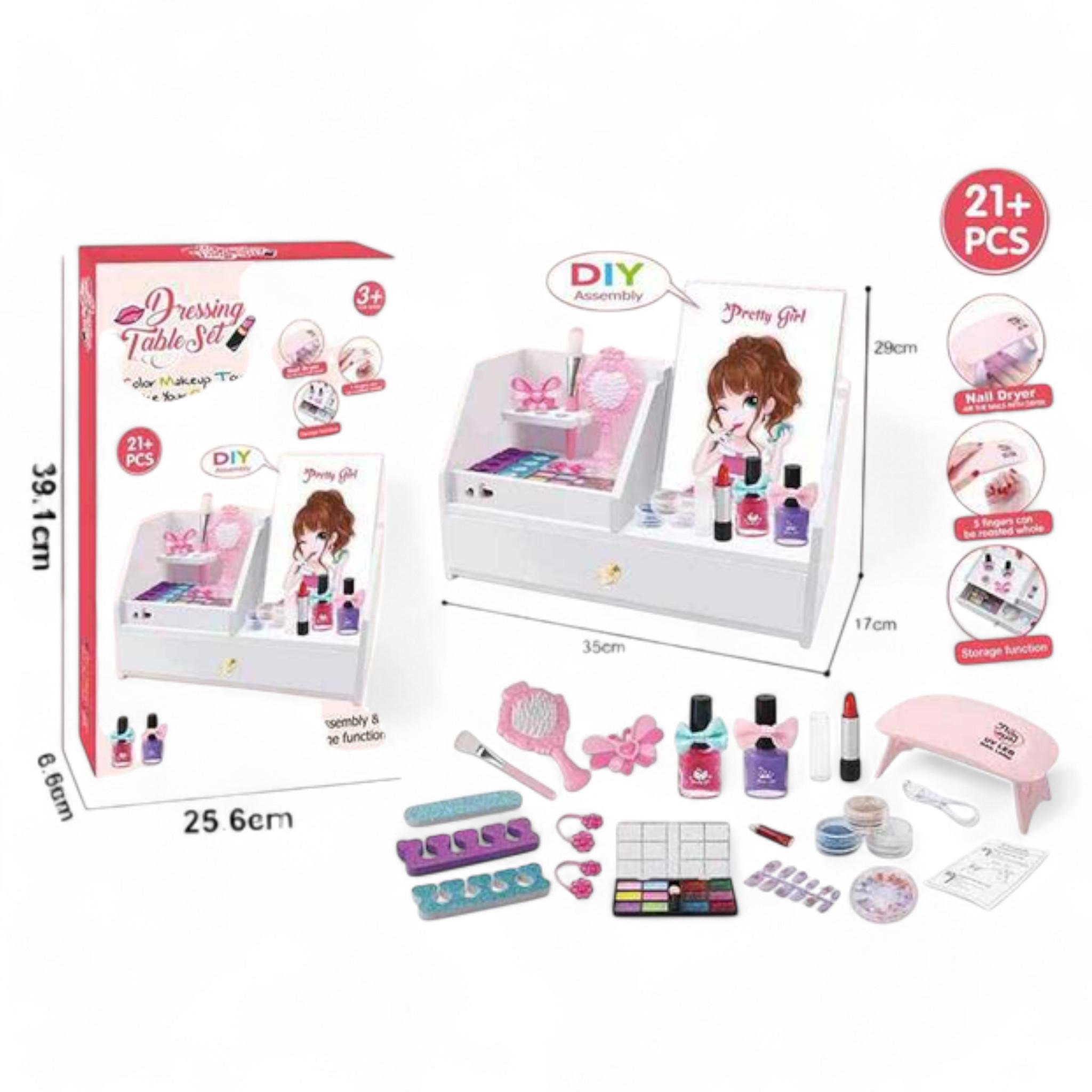 Игровой набор DIY Dressing Table Set настольный органайзер туалетный столик 21 элемент (G_769-6) - фото 3