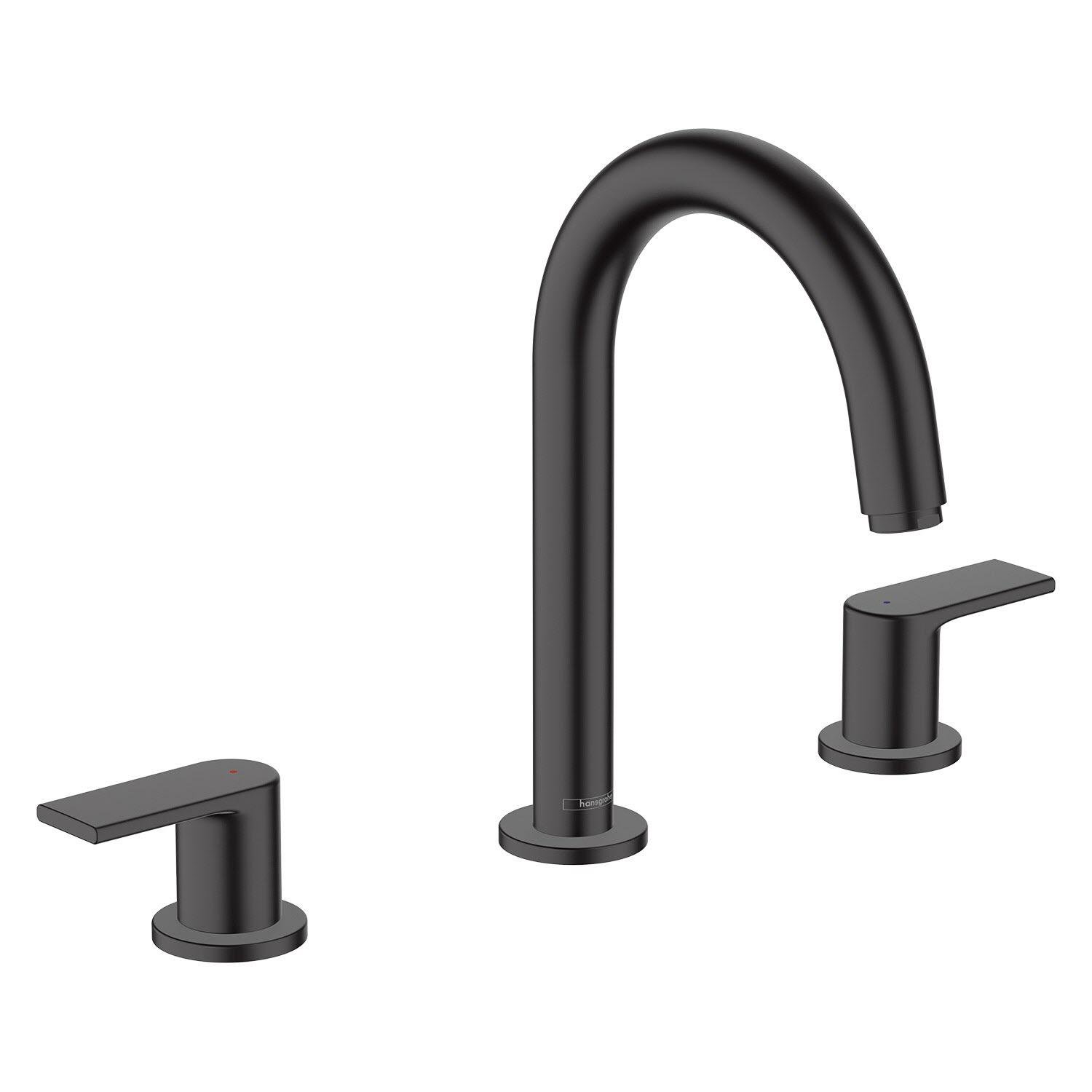 Змішувач для умивальника Hansgrohe Vernis Shape 71563670 на три отвори Чорний (143534)