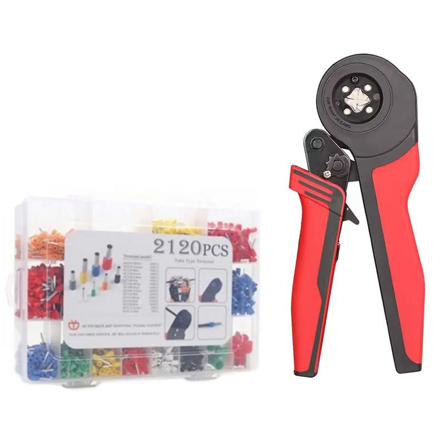 Комплект Tactix четырехгранный кримпер 0.08-16 мм кв с наконечниками 16 видов 2120 шт. (DART.E30)