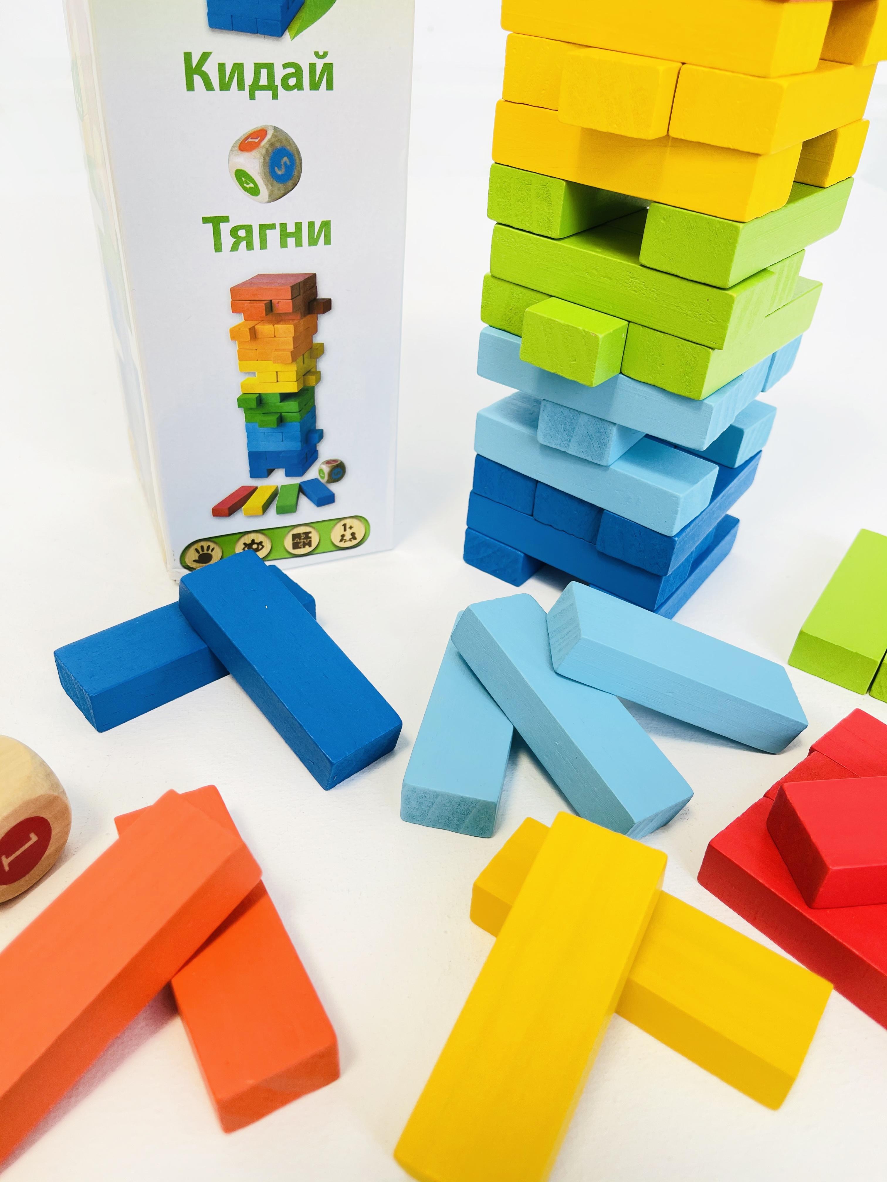 Детская деревянная развивающая игрушка кубики башня Oray - фото 4