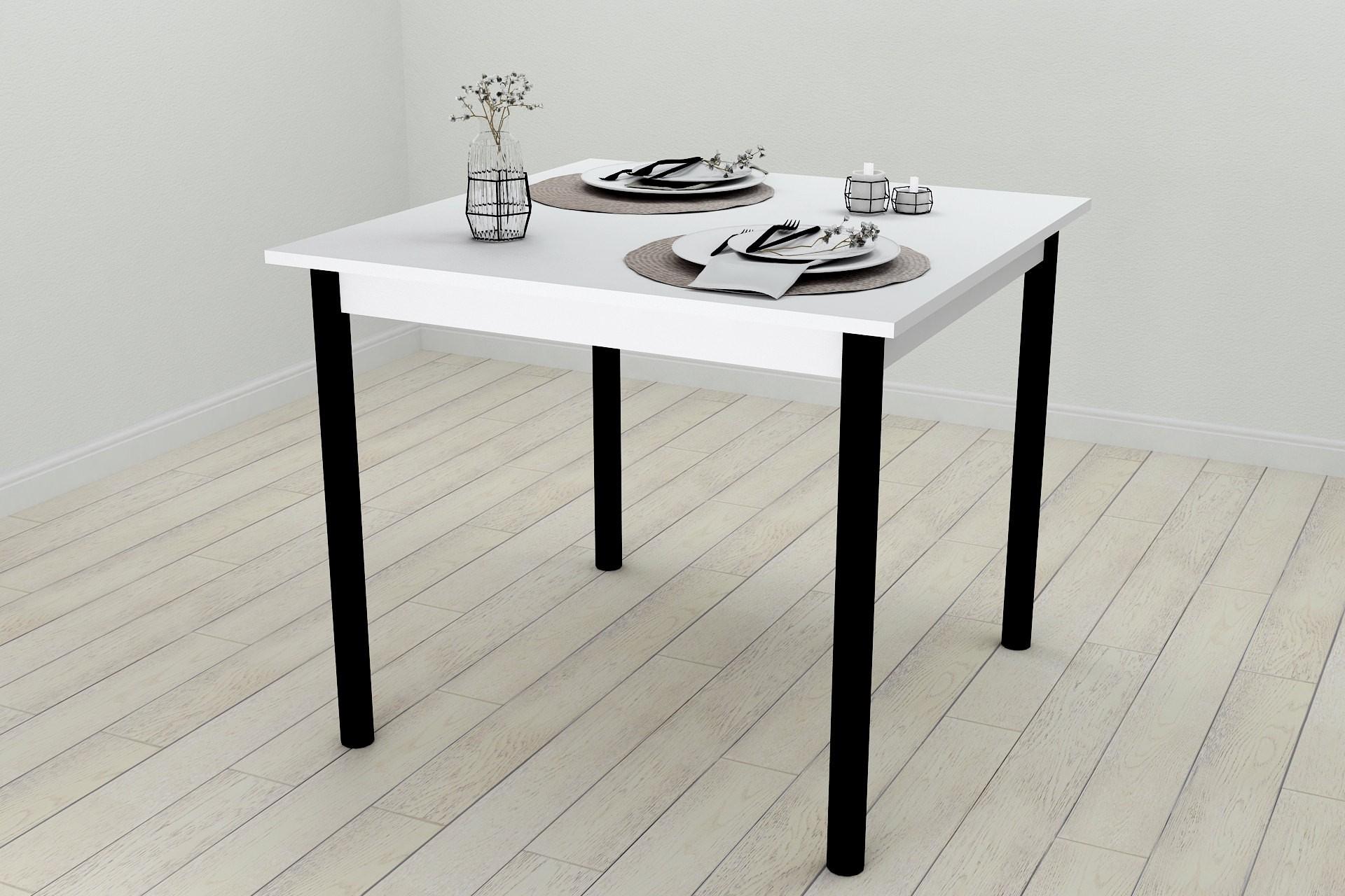 Стол кухонный Ferrum-decor Агата ДСП 16 мм 75x90x90 см Черный/белый (FRD-106263) Стол кухонный Ferrum-decor Агата ДСП 16 мм 75x90x90 см Черный/белый (FRD-106263)