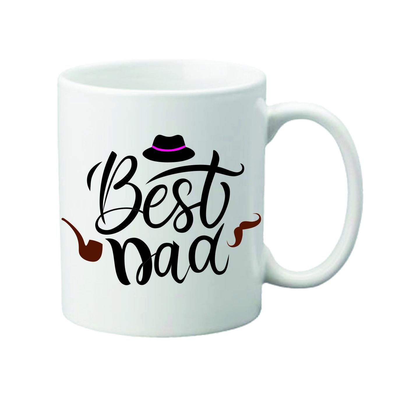 Чашка с принтом Самый лучший папа 330 мл (23551932)