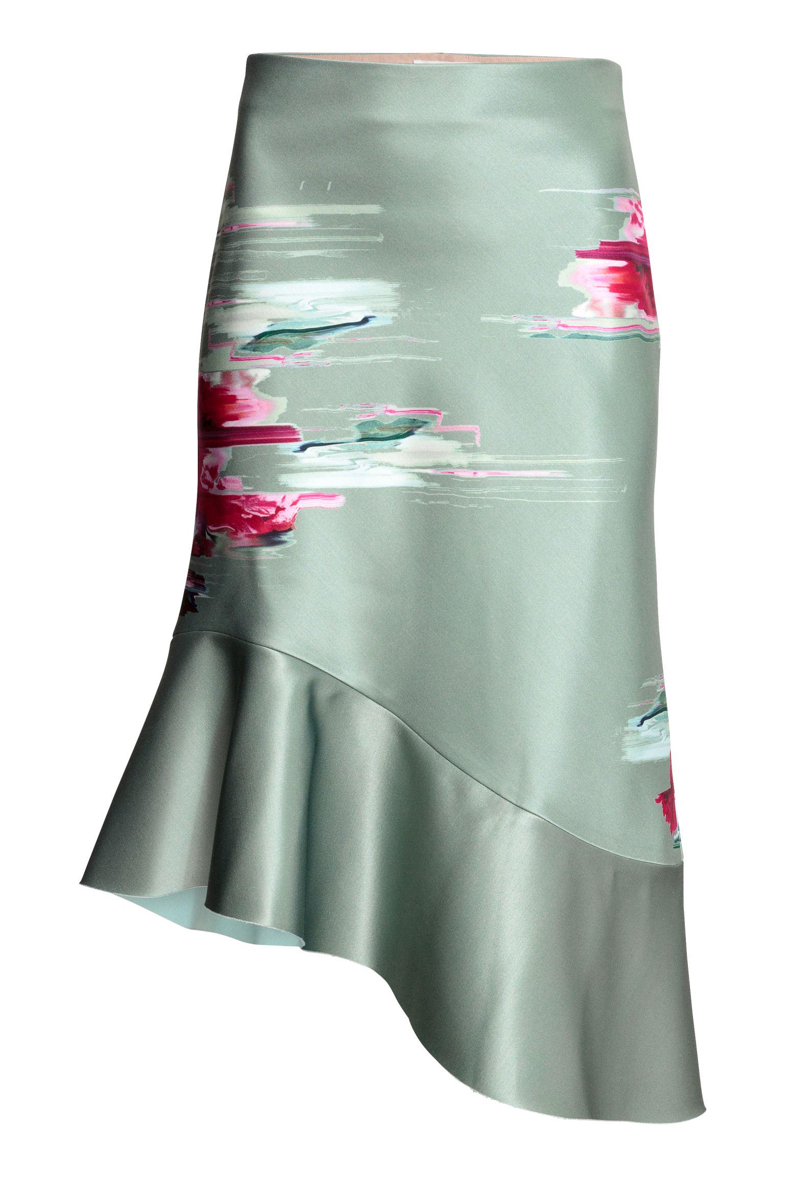 Спідниця H&M Принт р. 34 Світло-зелений (Q809486849)