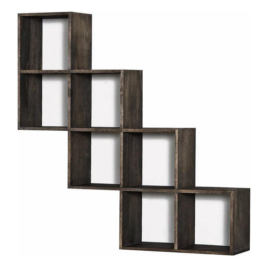 Полка для кружек из дерева Паплира Мокко (СДК-011110)