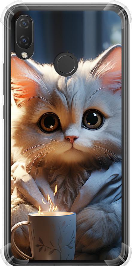 Чехол на Huawei P Smart Plus White cat (5646sp-1555-42517)