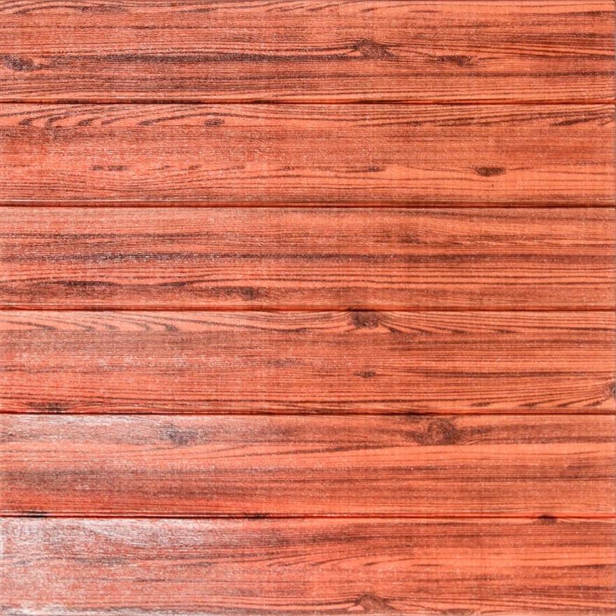 Самоклеющиеся 3D панели Sticker Wall 700x700x6 мм самоклейка под Красное дерево