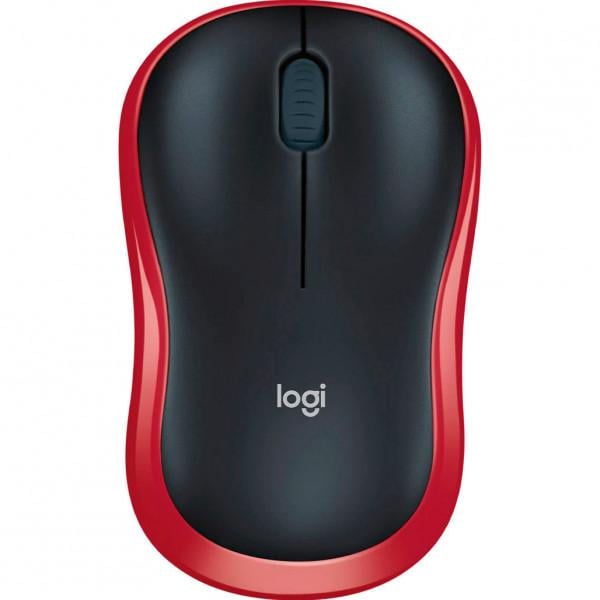 Мышь компьютерная беспроводная Logitech M185 1000 DPI Черный с красным (910-002237) Мышь компьютерная беспроводная Logitech M185 1000 DPI Черный с красным (910-002237)