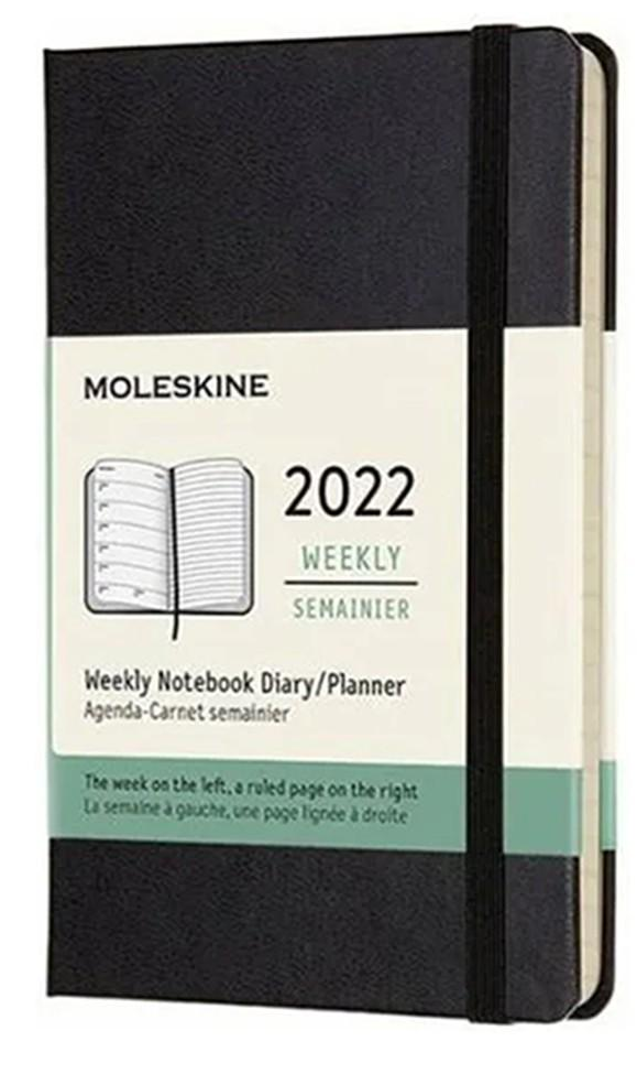 Еженедельник Moleskine 2022 маленький Черный (DHB12WN2Y22)