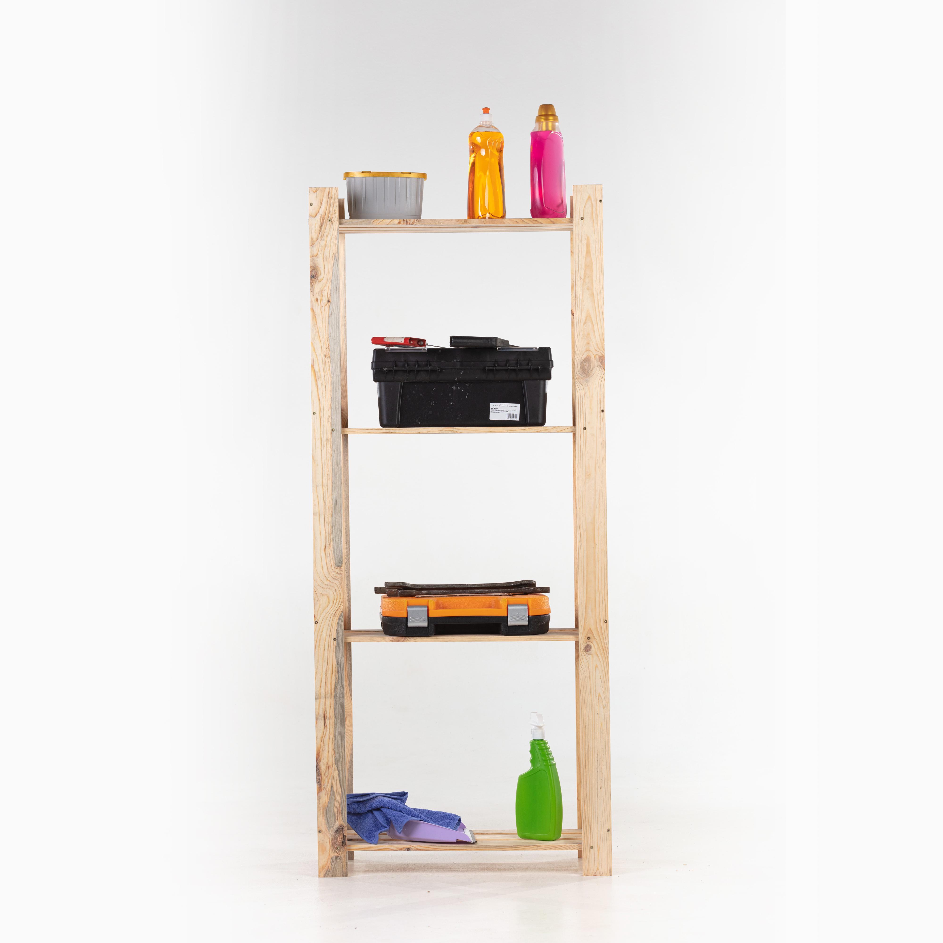 Стелаж дерев'яний на 4 полиці 155х66х27 см Сосна (9958594) - фото 5 Стелаж дерев'яний на 4 полиці 155х66х27 см Сосна (9958594) - фото 5