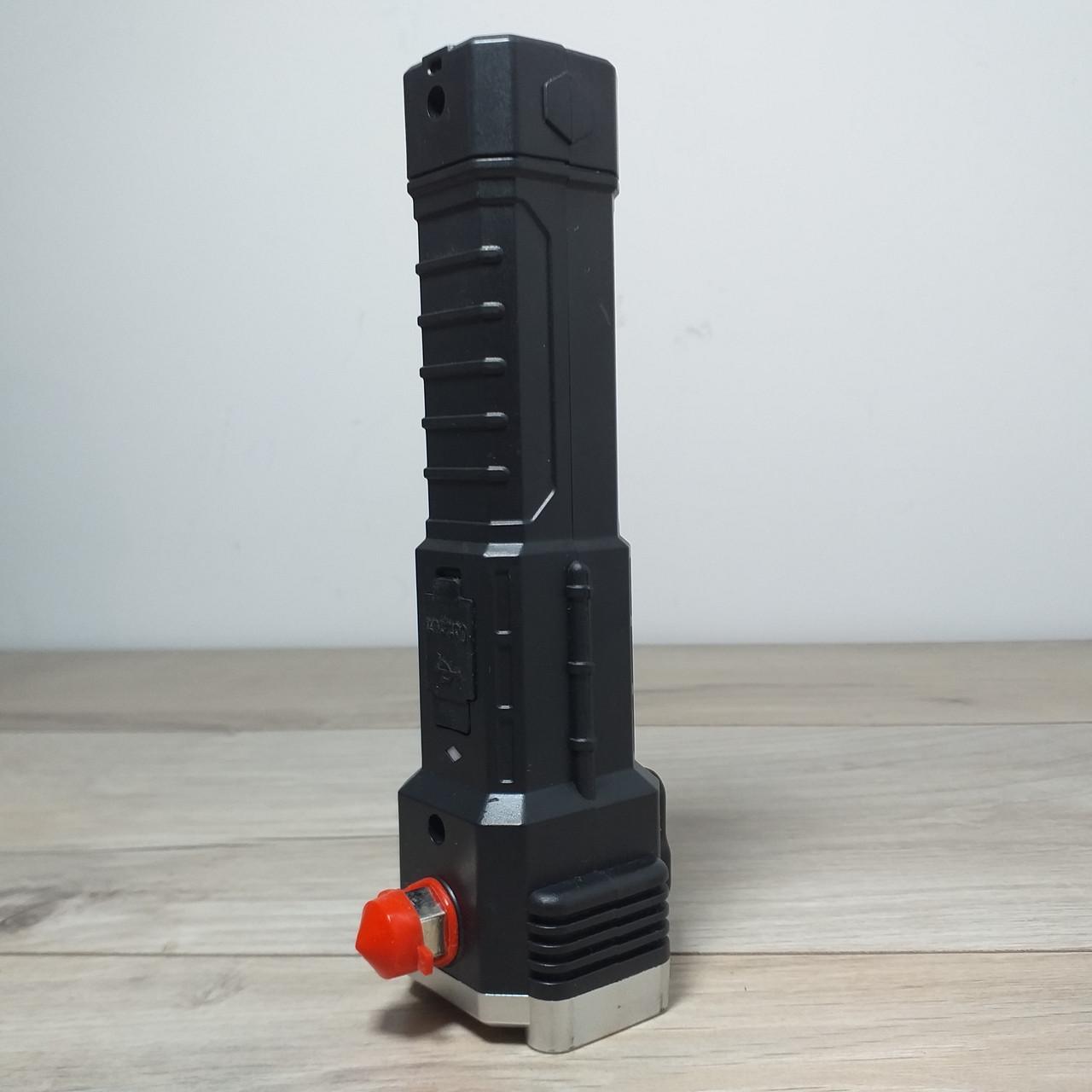 Фонарь ручной с магнитом и функцией Power Bank Led Torch Черный (KG-11748) - фото 4