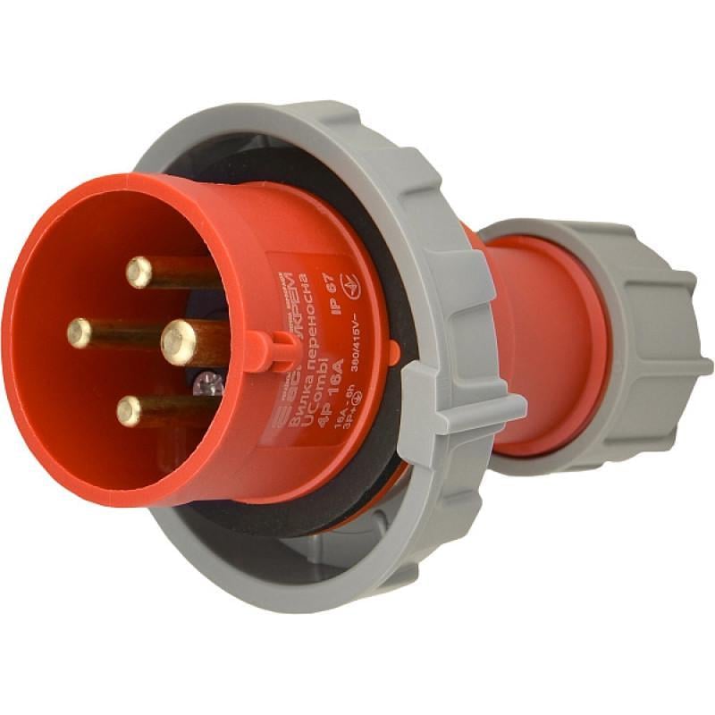 Вилка переносная АСКО-УКРЕМ полиамид серии UCombi 4P 16А IP 67 (A0080010108)