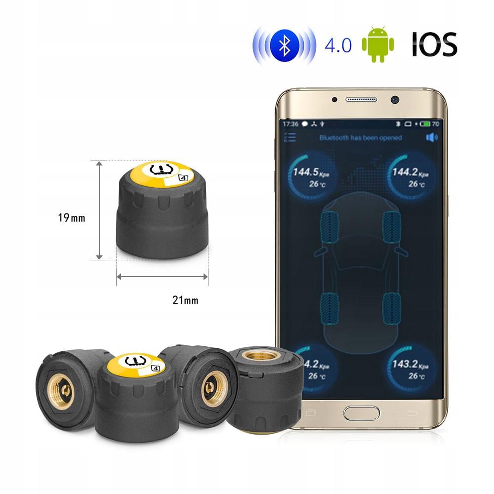 Датчики давления шин VC11 для Android и iOS Bluetooth TPMS - фото 2