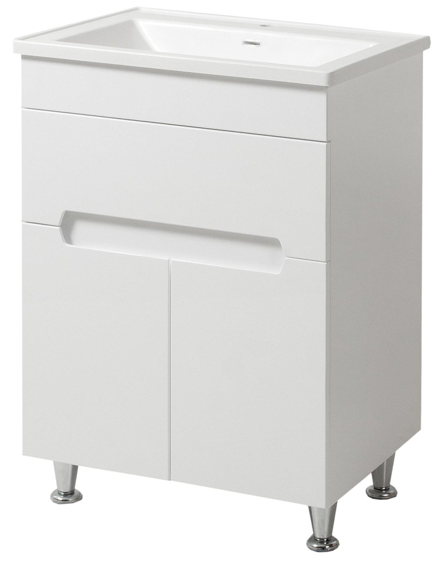 Тумба ЮВВИС Марко Т-3 60 см с умывальником Канте искусственный камень (14719267)