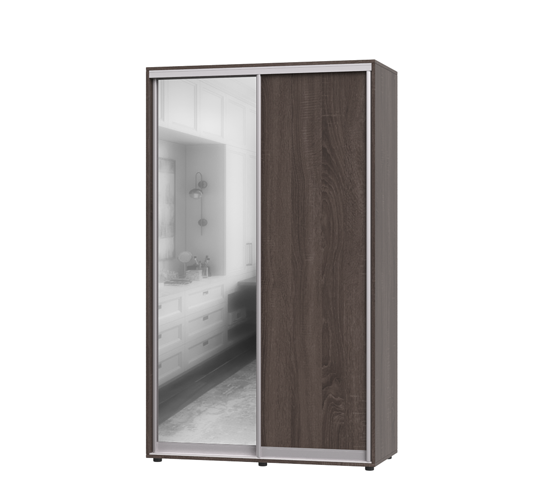 Шкаф-купе двухдверный Эверест ШК-01 130х60х220 см Дуб Сонома Трюфель (06877)