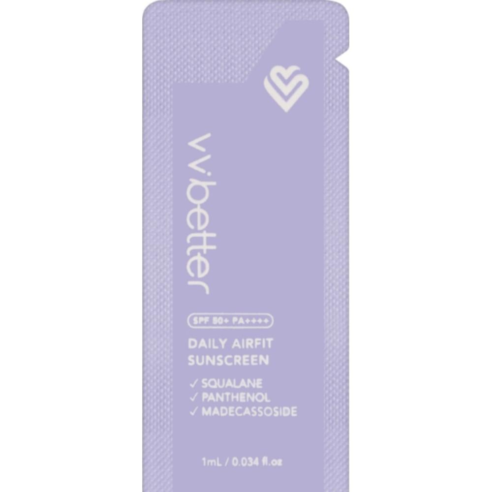 Крем солнцезащитный VVbetter Daily Airfit Sunscreen SPF50+ PA++++ легкий 1 мл (2283999695)