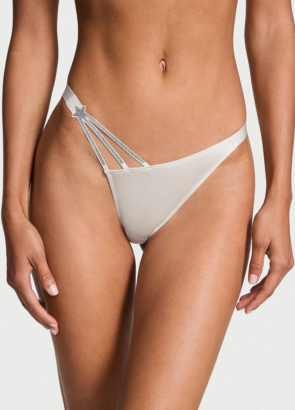 Трусики со стразами Victoria's Secret Very Sexy XL Серый (00420272SEQXL)