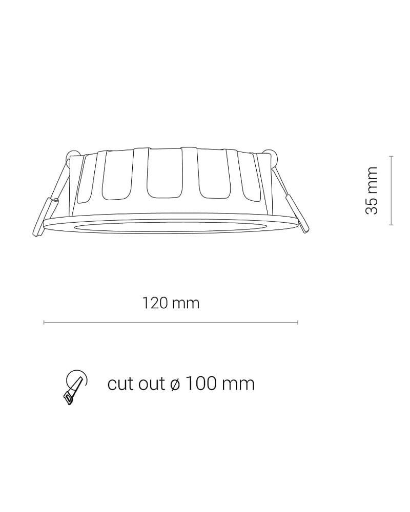 Точковий світильник Nowodvorski 8781 Kos LED 1x8W 4000K 680Lm IP44 Wh (14035749) - фото 3