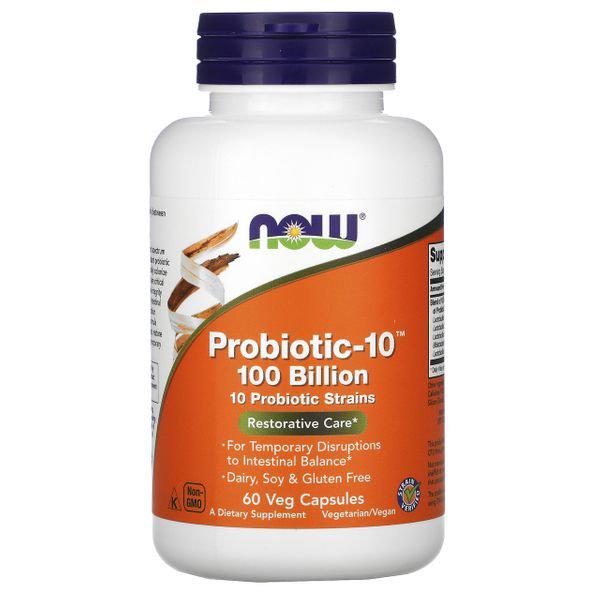 Пробіотик NOW Foods Probiotic-10 100 billion 60 Veg Caps