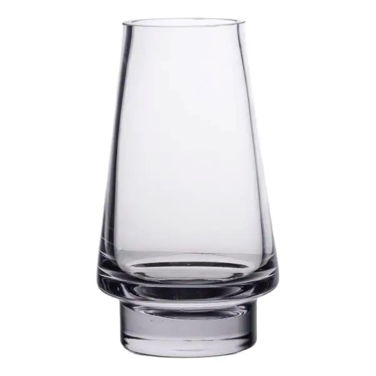 Ваза стекланнася декоративная для цветов для интерьера 25 см 1,9 л Прозрачный (6637)