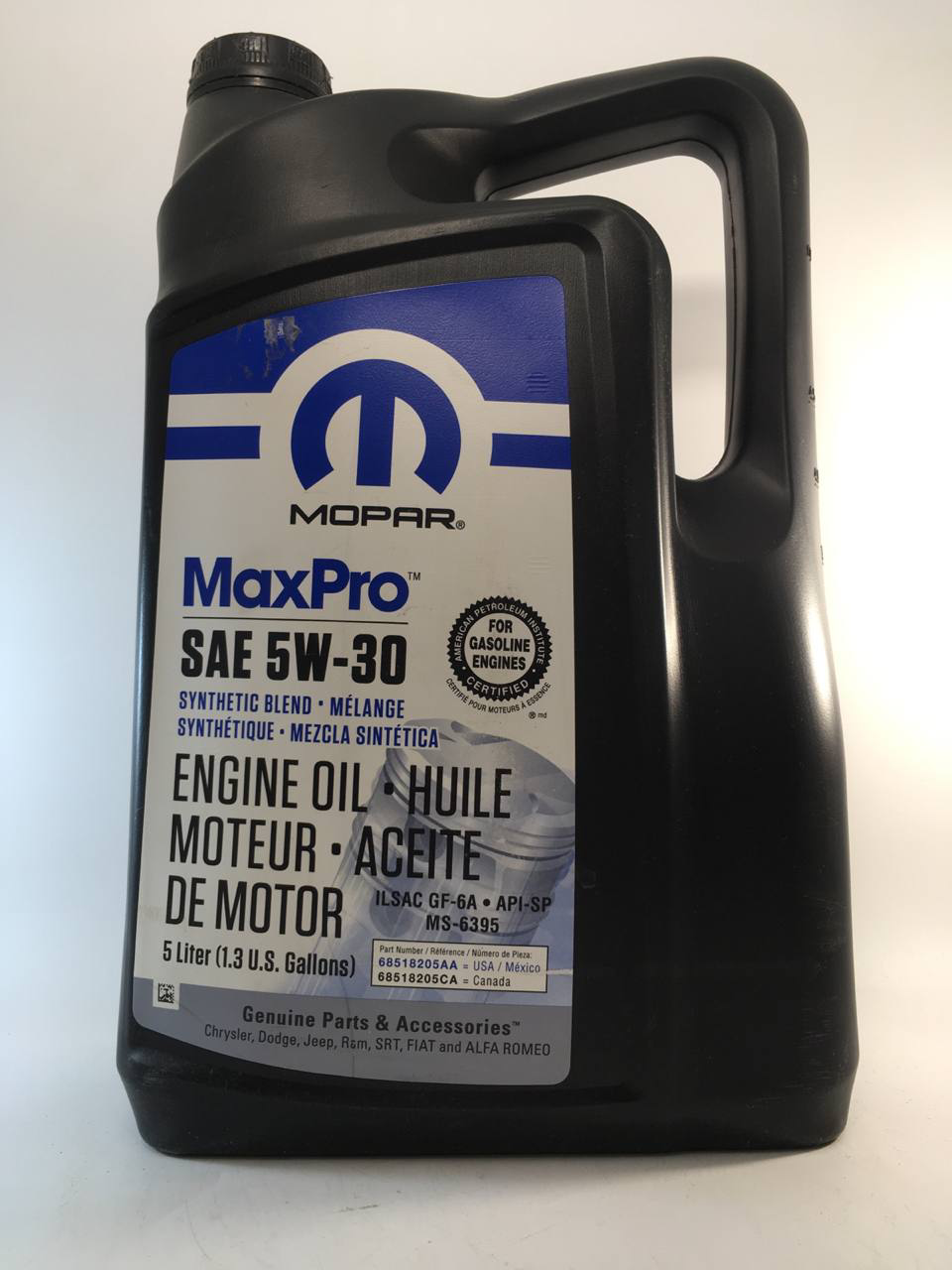 Моторное масло Mopar MaxPro SP GF-6A 5W-30 5 л (68518205AA)