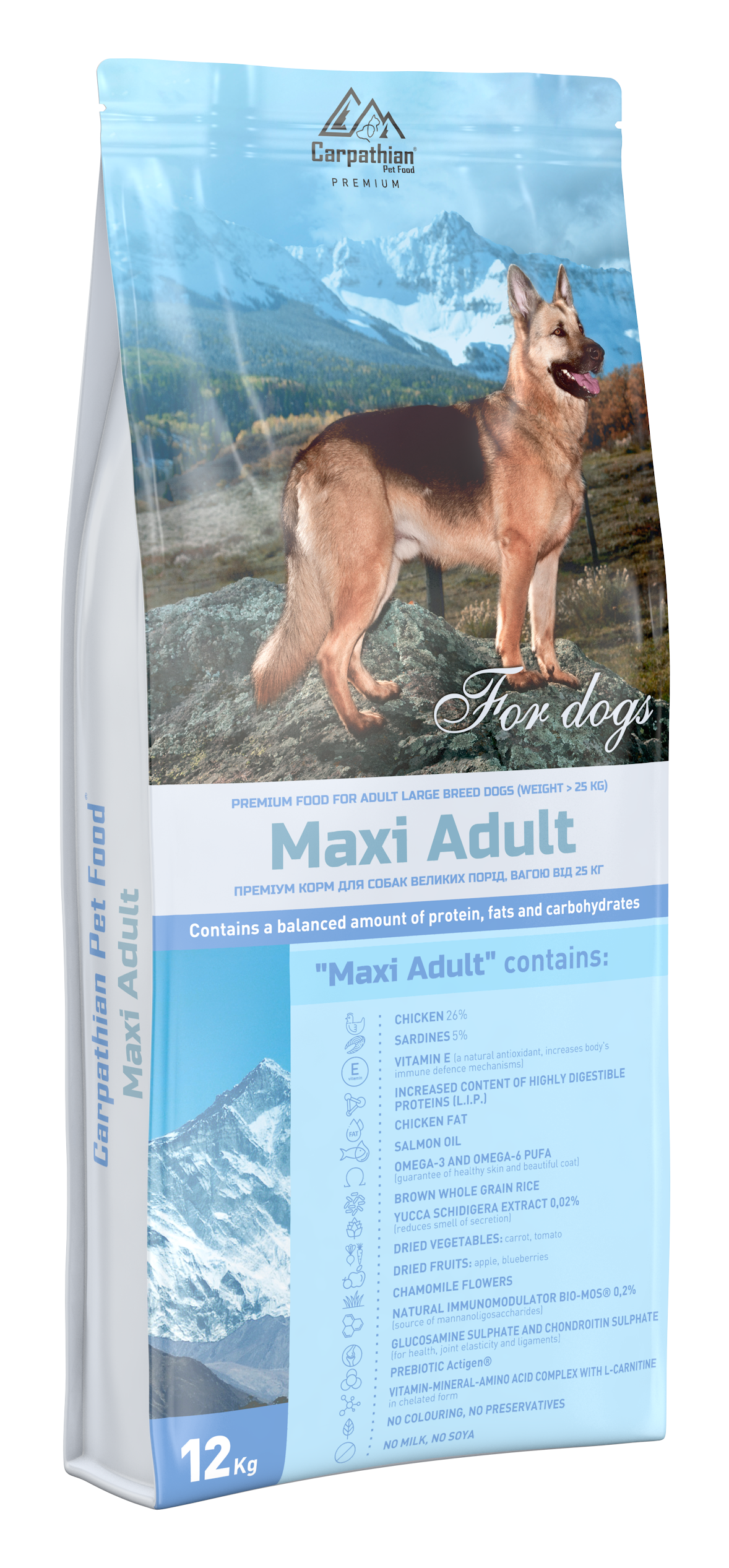 Корм для собак Carpathian Pet Food-Maxi для дорослих собак великих порід від 25 кг 12 кг (34997293)
