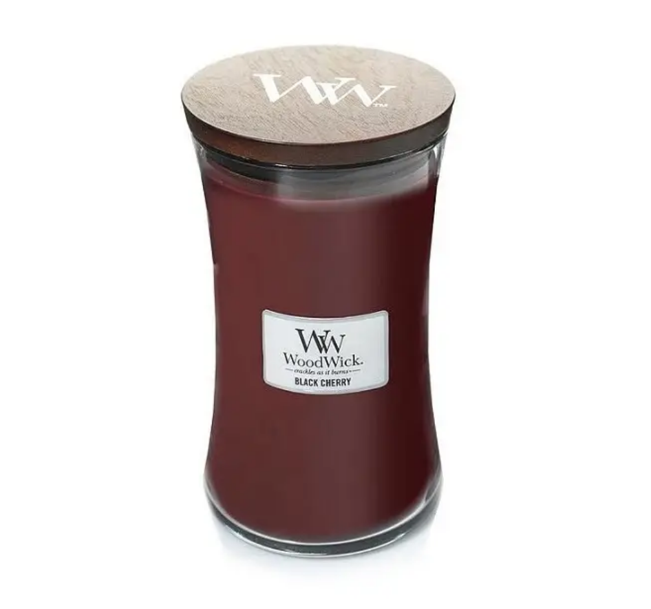 Ароматическая свеча с ароматом сочной черешни Woodwick Large Black Cherry 609 г