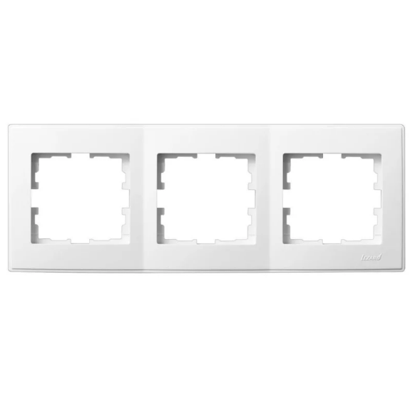 Рамка тройная Lezard Lesya горизонтальная Белый (26340270)