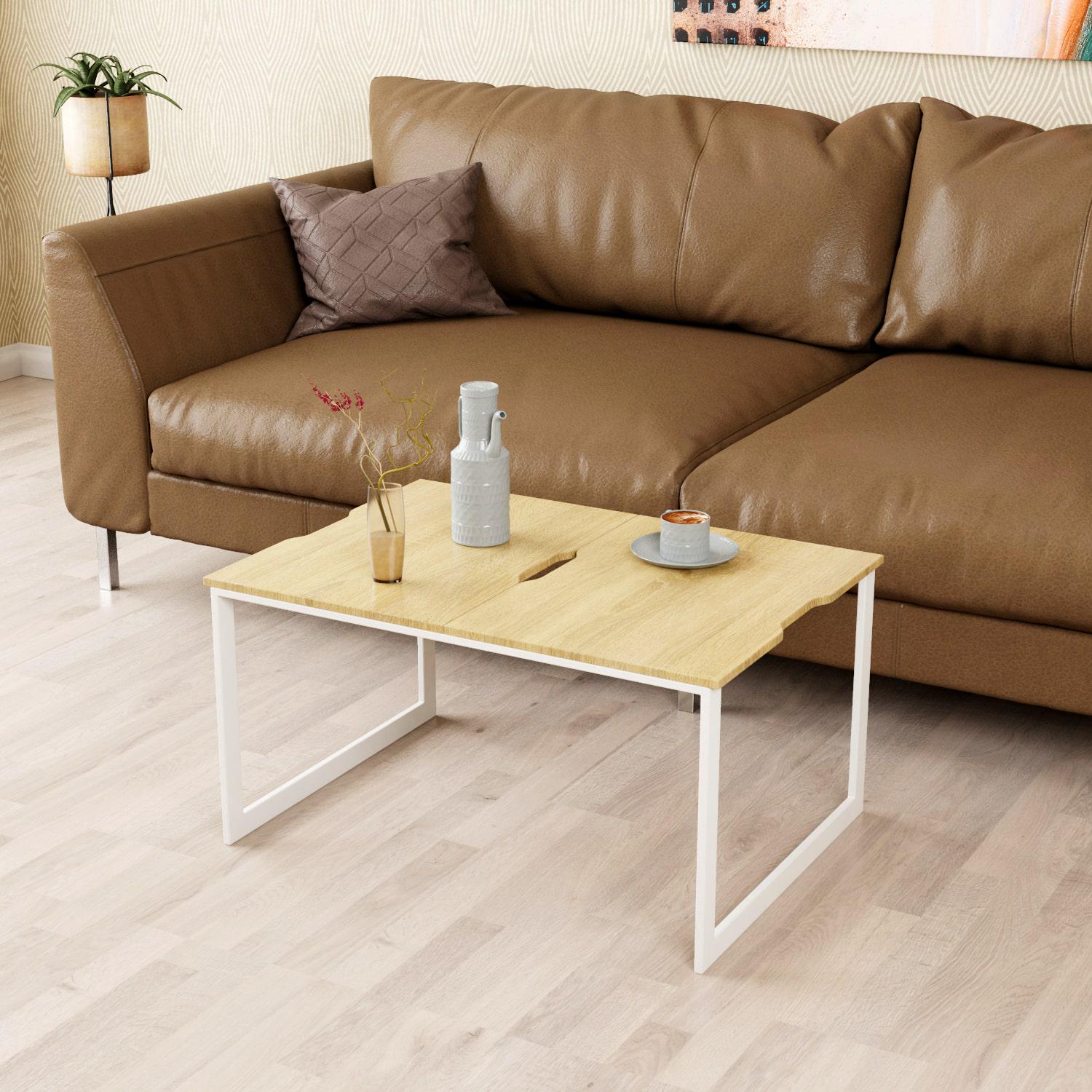 Стіл-трансформер Art In Head Fiji Combo 460x650x335 мм Білий метал/Дуб сонома (101011108) - фото 4 Стіл-трансформер Art In Head Fiji Combo 460x650x335 мм Білий метал/Дуб сонома (101011108) - фото 4