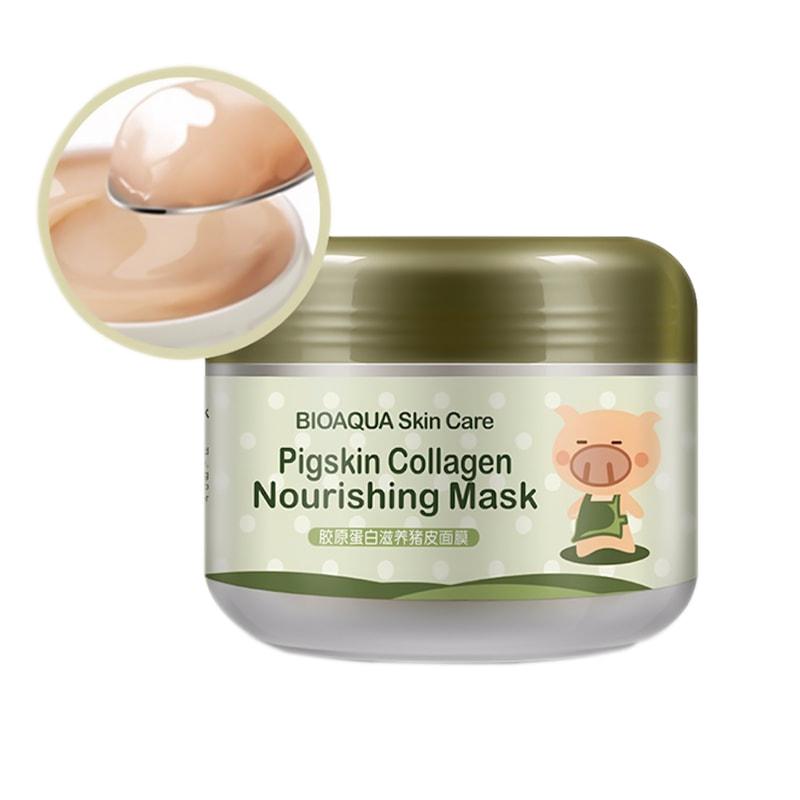 Омолаживающая маска для лица и шеи с коллагеном Bioaqua Pigskin Collagen Nourishing Mask 100 г - фото 2