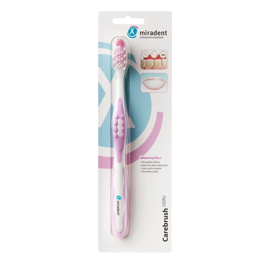 Зубная щетка Miradent Carebrush White отбеливающая Розовый (7192)