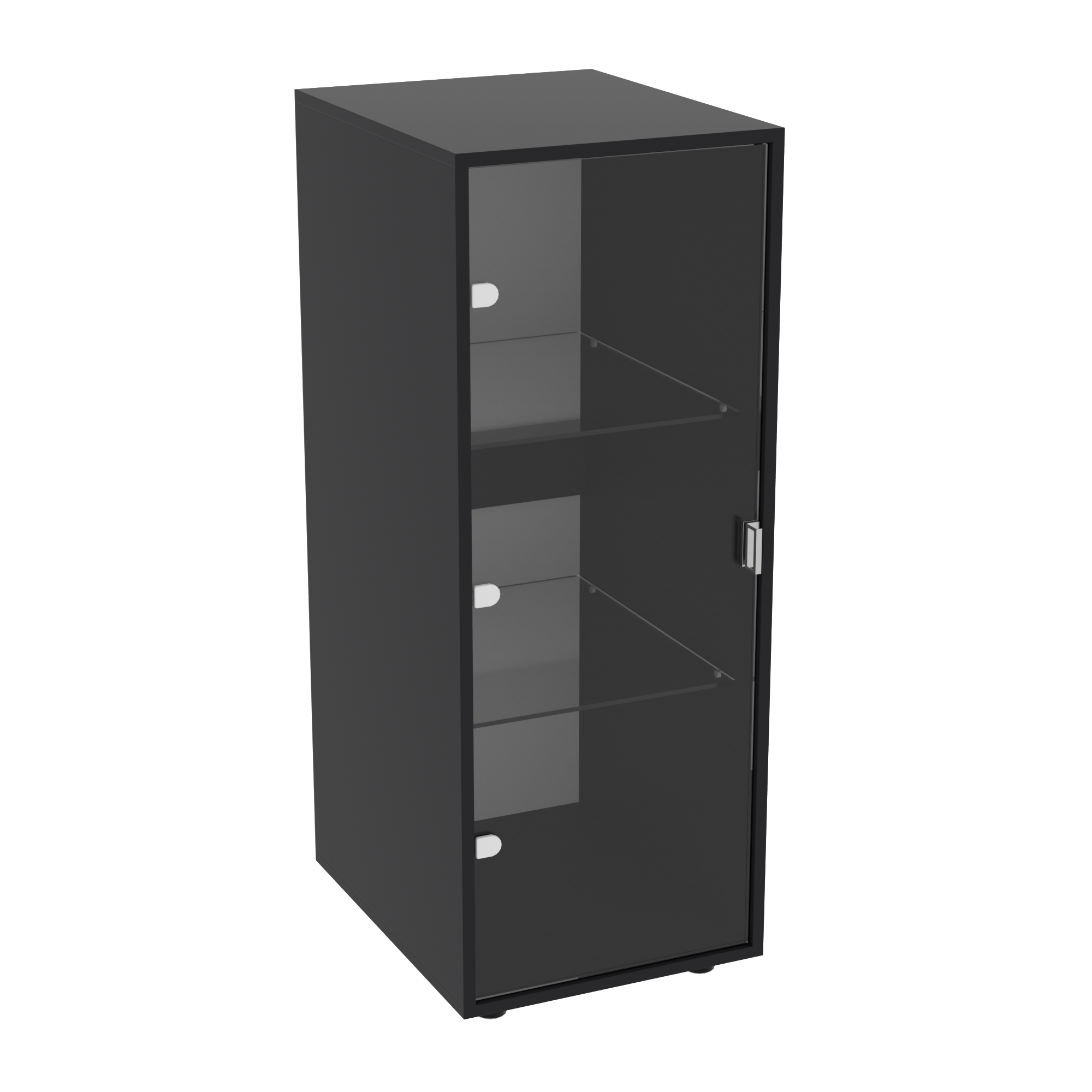 Пенал со стеклом Hugo H-5 420х520х1100 мм Антрацитовый
