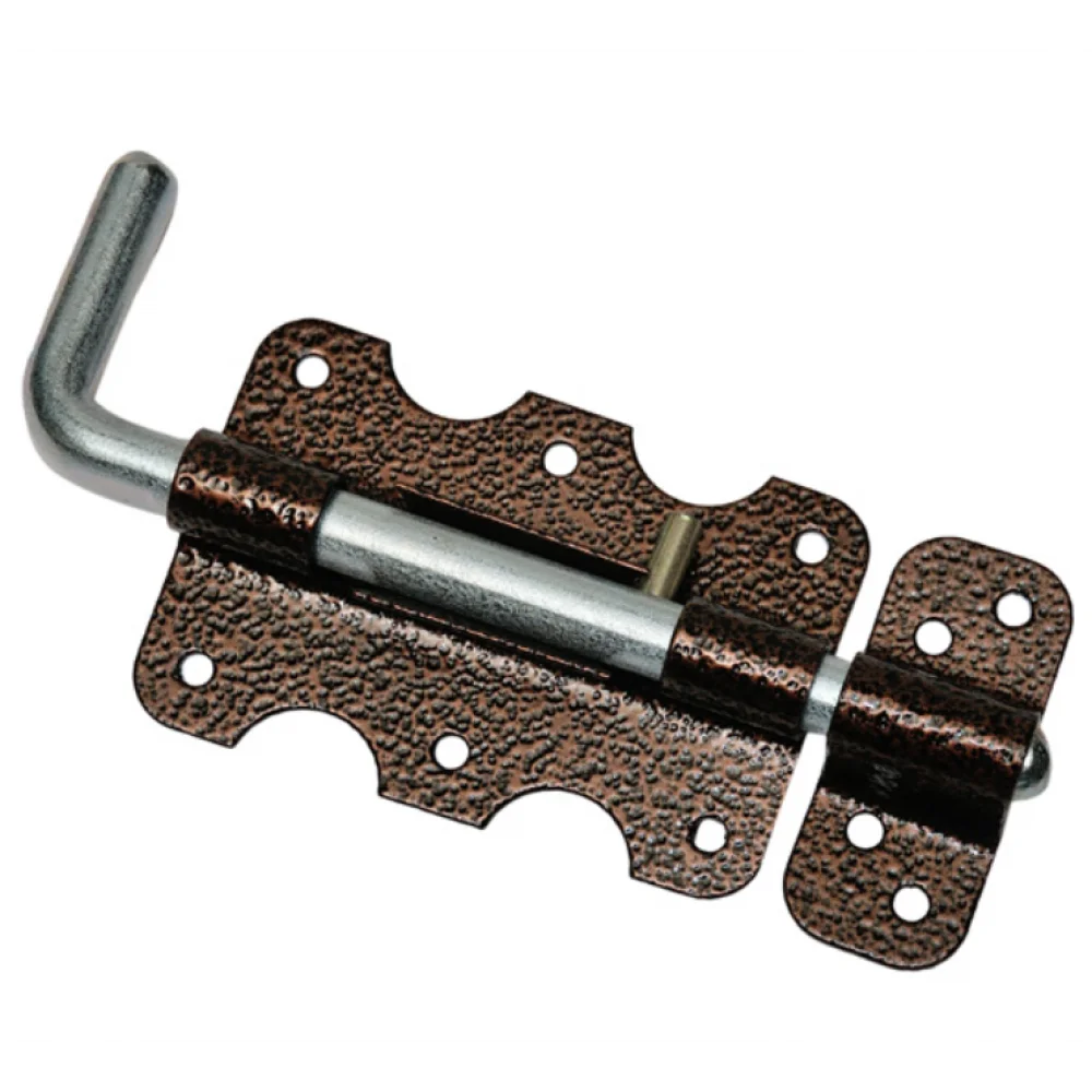 Шпінгалет ХЗШП накладний з ручкою 180 мм Мідний (DZ1206)