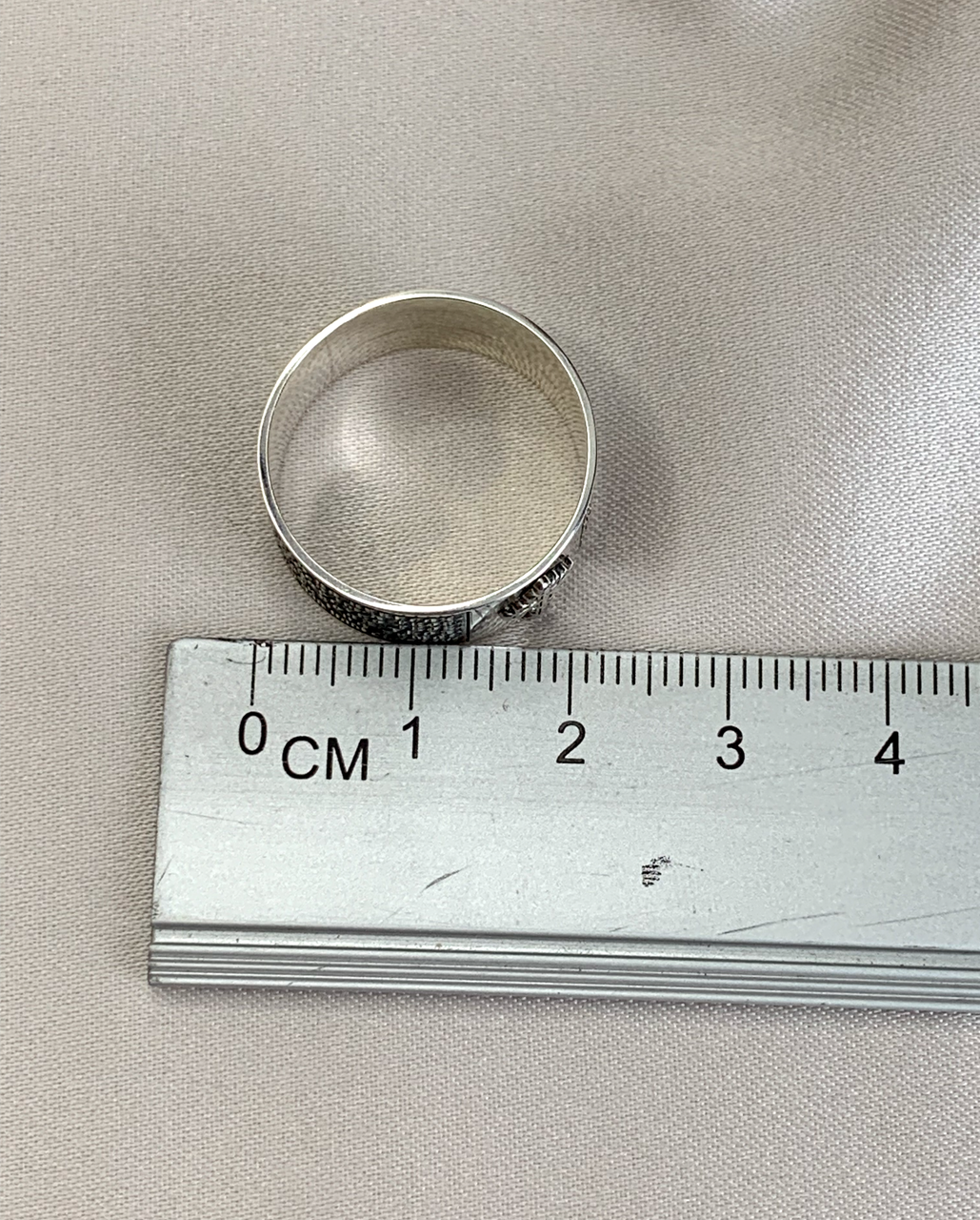 Срібна каблучка Отче наш з хрестиком 925 проба (2616864592) - фото 4
