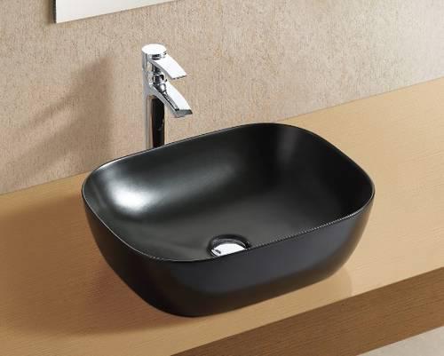 Умывальник на столешницу Koller Pool Round матовый 49x39,5 см Черный (RN-0490-WB-MB) - фото 2